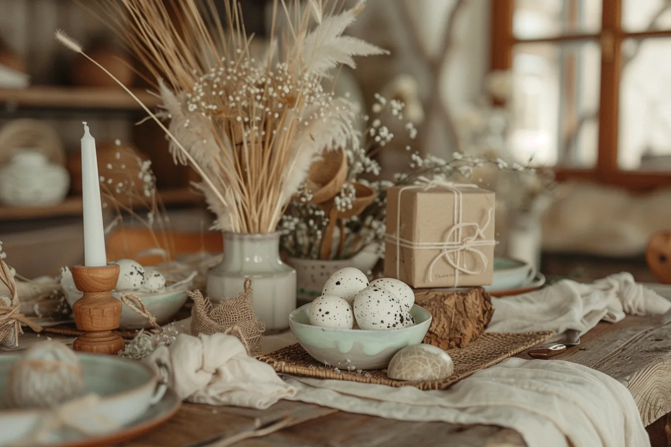 Boho Osterdekoration Geschenke